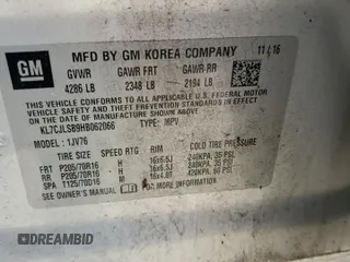 2017 Chevrolet Trax LT with VIN KL7CJLSB9HB062066, listed as a Copart auction lot 51474425 with Not Provided miles and Salvage Title. Bid and sale history available at DreamBid. Image 14.