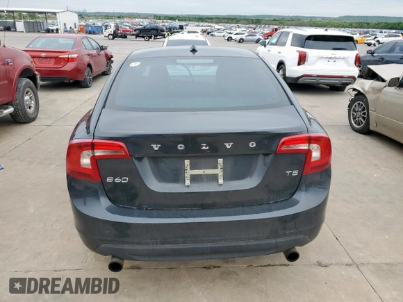 2013 Volvo S60 T5 Premier with VIN YV1612FS0D1216582, listed as a Copart auction lot 51782885 with 174,124 mi miles and Salvage Title. Bid and sale history available at carsss.com. Image 6.