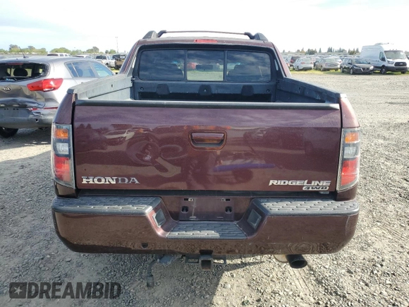 2008 Honda Ridgeline RTL with VIN 2HJYK16598H524756, listed as a Copart auction lot 52727235 with Not provided miles and Salvage title. Bid and sale history available at DreamBid. Image 6.