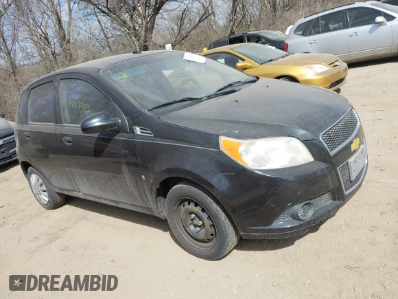 2009 Chevrolet Aveo 1LT with VIN KL1TD66E59B631584, listed as a IAAI auction lot 41767703 with 160,423 mi miles and . Bid and sale history available at DreamBid. Image 1.
