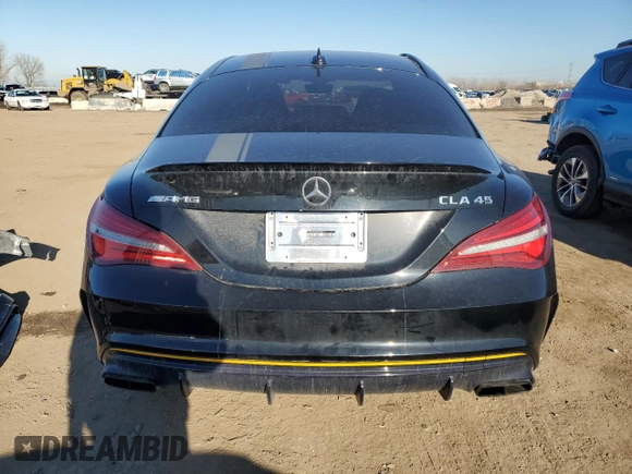 2018 Mercedes-Benz CLA with VIN WDDSJ5CB0JN668519, listed as a Copart auction lot 44824243 with 44,098 mi miles. Bid and sale history available at carsss.com. Image 6.