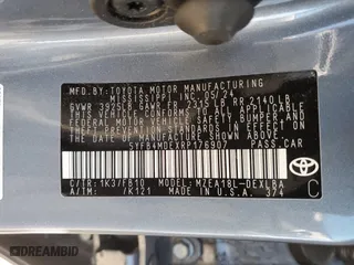 2024 Toyota Corolla LE with VIN 5YFB4MDEXRP176907, listed as a Copart auction lot 49276225 with 24,311 mi miles and Salvage Title. Bid and sale history available at carsss.com. Image 12.