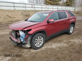 2020 Chevrolet Traverse LT with VIN 1GNEVHKW0LJ111368, listed as a Copart auction lot 51987365 with 87,435 mi miles and Salvage title. Bid and sale history available at DreamBid. Image 1.