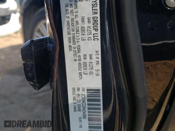 2010 Chrysler 300 Touring with VIN 2C3CA4CD3AH244968, listed as a Copart auction lot 81675794 with 170,181 mi miles and Non repairable. Bid and sale history available at DreamBid. Image 12.