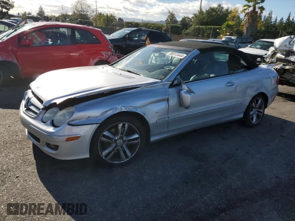 2006 Mercedes-Benz CLK 350 with VIN WDBTK56J66F177886, listed as a Copart auction lot 80913444 with 85,589 mi miles and Salvage Title. Bid and sale history available at DreamBid. Image 1.