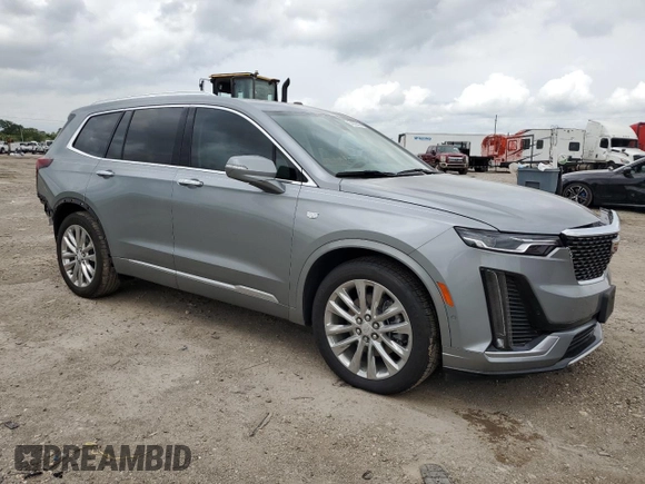 2024 Cadillac XT6 FWD Premium Luxury with VIN 1GYKPCRS2RZ741375, listed as a Copart auction lot 54308865 with 9,932 mi miles and Salvage title. Bid and sale history available at DreamBid. Image 4.