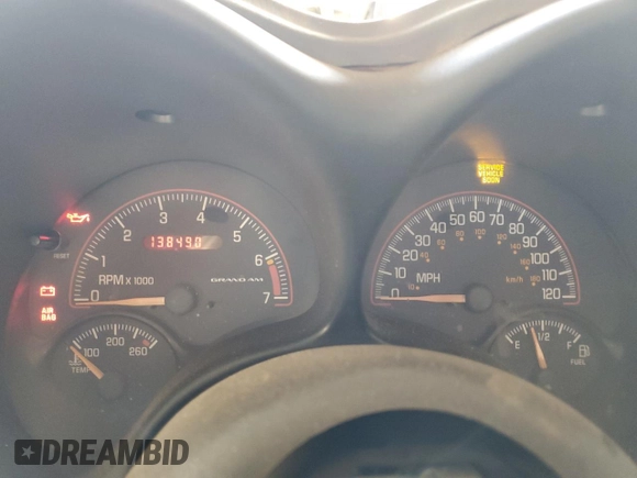 2004 Pontiac Grand Am SE1 with VIN 1G2NF52E24C147066, listed as a Copart auction lot 84556084 with 138,490 mi miles and Salvage Title. Bid and sale history available at carsss.com. Image 9.