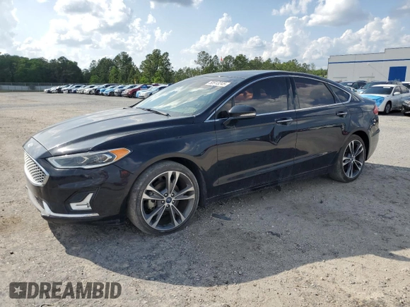 2019 Ford Fusion Titanium with VIN 3FA6P0D97KR184134, listed as a Copart auction lot 50913245 with 128,888 mi miles and Clean Title. Bid and sale history available at carsss.com. Image 1.