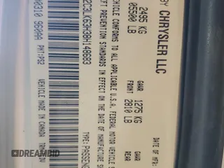 2008 Chrysler 300 C with VIN 2C3LK63H38H148683, listed as a Copart auction lot 60560614 with 176,177 mi miles and Clean Title. Bid and sale history available at DreamBid. Image 15.