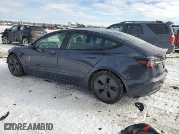 2023 Tesla Model 3 with VIN 5YJ3E1EA7PF417200, listed as a Copart auction lot 46475995 with 85,873 mi miles and Salvage Title. Bid and sale history available at DreamBid. Image 2.