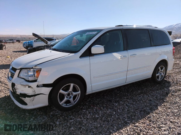 2013 Dodge Grand Caravan Crew with VIN 2C4RDGDG6DR549225, listed as a Copart auction lot 49479425 with 111,012 mi miles and Salvage Title. Bid and sale history available at DreamBid. Image 1.