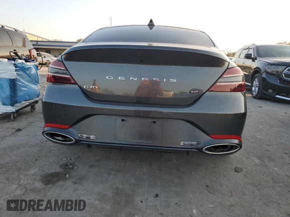 2023 Genesis G70 3.3T with VIN KMTG54TE1PU134468, listed as a Copart auction lot 78450274 with 21,913 mi miles and Clean Title. Bid and sale history available at carsss.com. Image 6.