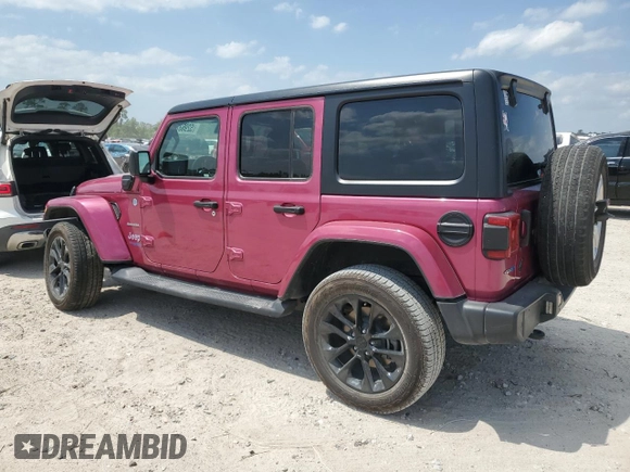 2021 Jeep Wrangler Unlimited Sahara с VIN 1C4JJXP68MW852703, выставлен на аукционе Copart как лот 52953795 с пробегом 25 437 миль миль и Списание • Salvage title. История ставок и продаж доступна на DreamBid. Изображение 2.