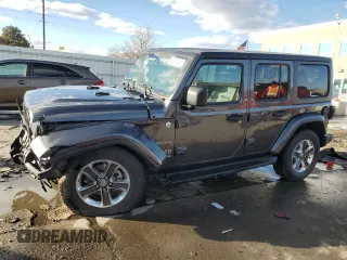 2020 Jeep Wrangler Unlimited Sahara with VIN 1C4HJXEM6LW248758, listed as a Copart auction lot 46671845 with 40,928 mi miles and Salvage Title. Bid and sale history available at carsss.com. Image 1.