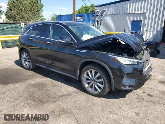 2020 Infiniti QX50 Luxe with VIN 3PCAJ5M37LF100668, listed as a Copart auction lot 60328225 with 44,857 mi miles and Salvage title. Bid and sale history available at DreamBid. Image 4.