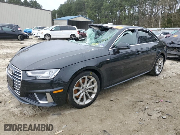 2019 Audi A4 Prestige with VIN WAUFNAF4XKN017287, listed as a Copart auction lot 48348864 with 0 mi miles. Bid and sale history available at carsss.com. Image 1.