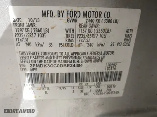 2013 Ford Edge SE with VIN 2FMDK3GC0DBE24484, listed as a IAAI auction lot 41960813 with 227,044 mi miles. Bid and sale history available at carsss.com. Image 9.