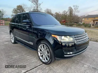 2014 Land Rover Range Rover Supercharged with VIN SALGS2TF6EA155229, listed as a Copart auction lot 57189225 with 95,369 mi miles and Salvage Title. Bid and sale history available at DreamBid. Image 1.