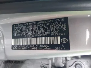 2015 Toyota Prius One with VIN JTDKDTB34F1092819, listed as a IAAI auction lot 42067212 with 126,394 mi miles and . Bid and sale history available at carsss.com. Image 9.