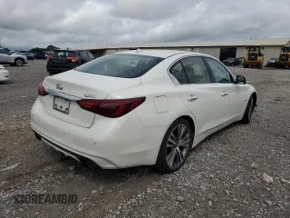 2018 Infiniti Q50 Luxe with VIN JN1EV7APXJM364158, listed as a Copart auction lot 60729825 with 88,018 mi miles and Salvage title. Bid and sale history available at DreamBid. Image 3.