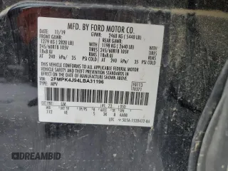2020 Ford Edge SEL z VIN 2FMPK4J94LBA31196, wystawiony jako Copart lot #44186715 z przebiegiem 77 446 mil mil oraz Szkoda całkowita • Salvage title. Historia ofert i sprzedaży dostępna na DreamBid. Obrazek 13.