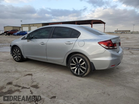2015 Honda Civic EX-L with VIN 2HGFB2F97FH503178, listed as a Copart auction lot 46661675 with 171,444 mi miles and Salvage Title. Bid and sale history available at carsss.com. Image 2.