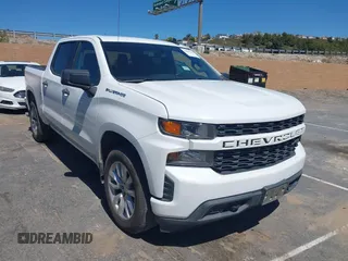 2020 Chevrolet Silverado 1500 Custom with VIN 1GCPWBEH1LZ296153, listed as a IAAI auction lot 41868438 with 115,232 mi miles. Bid and sale history available at carsss.com. Image 1.