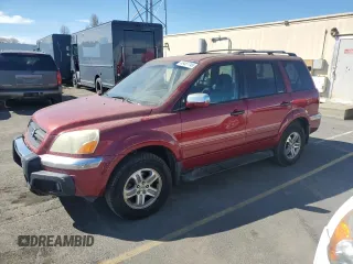 2003 Honda Pilot EX z VIN 2HKYF18793H507012, wystawiony jako Copart lot #46451745 z przebiegiem 158 172 mil mil oraz Szkoda całkowita • Salvage title. Historia ofert i sprzedaży dostępna na DreamBid. Obrazek 1.