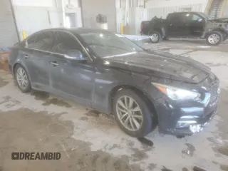 2015 Infiniti Q50 Premium with VIN JN1BV7AP1FM340177, listed as a Copart auction lot 45516215 with 76,116 mi miles and Salvage Title. Bid and sale history available at carsss.com. Image 4.