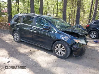 2015 Honda Odyssey EX-L z VIN 5FNRL5H60FB069785, wystawiony jako IAAI lot #42052100 z przebiegiem 178 825 mil mil oraz . Historia ofert i sprzedaży dostępna na DreamBid. Obrazek 1.