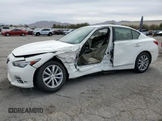 2015 Infiniti Q50 Premium z VIN JN1BV7AR5FM393921, wystawiony jako Copart lot #49456545 z przebiegiem 158 859 mil mil oraz Szkody całkowita. Historia ofert i sprzedaży dostępna na DreamBid. Obrazek 1.