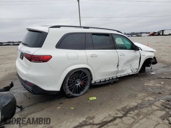 2023 Mercedes-Benz GLS 63 AMG with VIN 4JGFF8KE9PA918149, listed as a Copart auction lot 82583673 with Not Provided miles and . Bid and sale history available at DreamBid. Image 3.