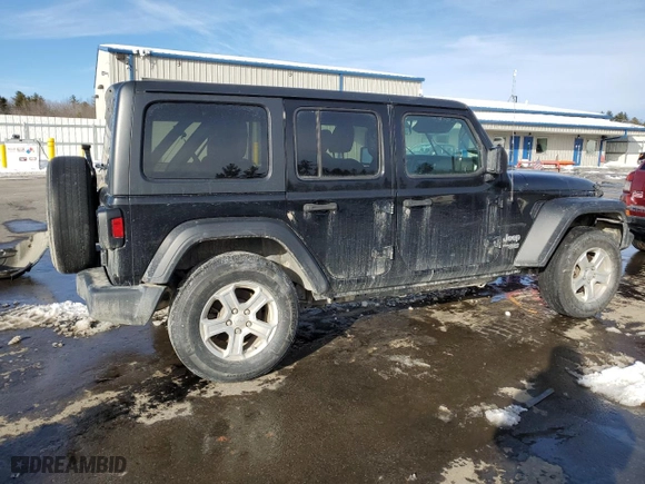 2019 Jeep Wrangler Unlimited Sport S with VIN 1C4HJXDN0KW691139, listed as a Copart auction lot 45391755 with 137,111 mi miles and Salvage Title. Bid and sale history available at carsss.com. Image 3.
