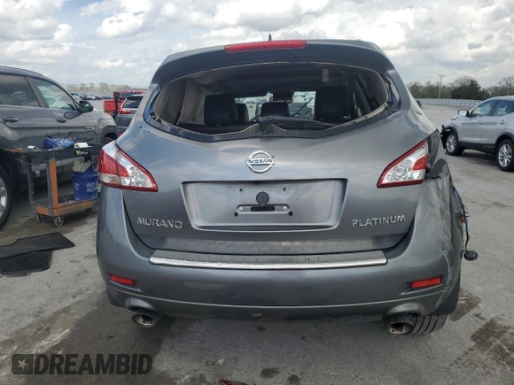 2014 Nissan Murano SV with VIN JN8AZ1MU9EW404355, listed as a Copart auction lot 51905065 with Not Provided miles and Salvage Title. Bid and sale history available at DreamBid. Image 6.
