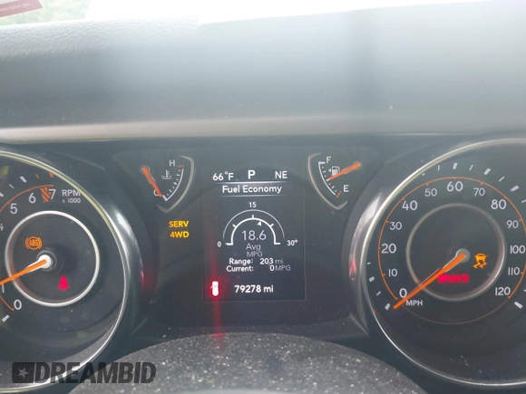 2018 Jeep Wrangler Unlimited Sport S with VIN 1C4HJXDG0JW324211, listed as a IAAI auction lot 42388525 with 79,278 mi miles and . Bid and sale history available at DreamBid. Image 7.