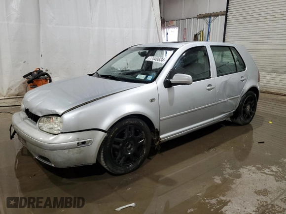 2001 Volkswagen Golf z VIN 9BWGD61J714058300, wystawiony jako Copart lot #77449634 z przebiegiem 137 048 mil mil oraz Szkoda całkowita • Salvage title. Historia ofert i sprzedaży dostępna na DreamBid. Obrazek 1.