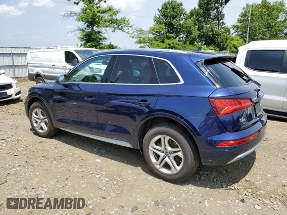 2018 Audi Q5 Premium Plus with VIN WA1BNBFY3J2043153, listed as a Copart auction lot 61802755 with 34,583 mi miles and Salvage title. Bid and sale history available at DreamBid. Image 2.