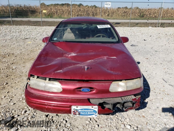 1995 Ford Taurus GL with VIN 1FALP52U4SG166768, listed as a Copart auction lot 76761214 with 58,218 mi miles and Clean Title. Bid and sale history available at carsss.com. Image 5.