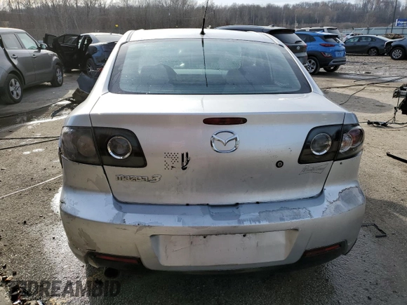 2007 Mazda 3 i Touring with VIN JM1BK32F871625160, listed as a Copart auction lot 84706804 with 254,192 mi miles and Non Repairable. Bid and sale history available at DreamBid. Image 6.