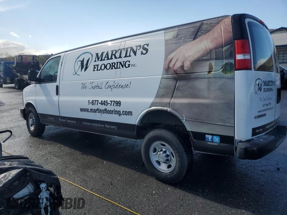 2017 Chevrolet Express Cargo with VIN 1GCWGBFF8H1109759, listed as a Copart auction lot 52884505 with 100,016 mi miles and Salvage title. Bid and sale history available at DreamBid. Image 2.