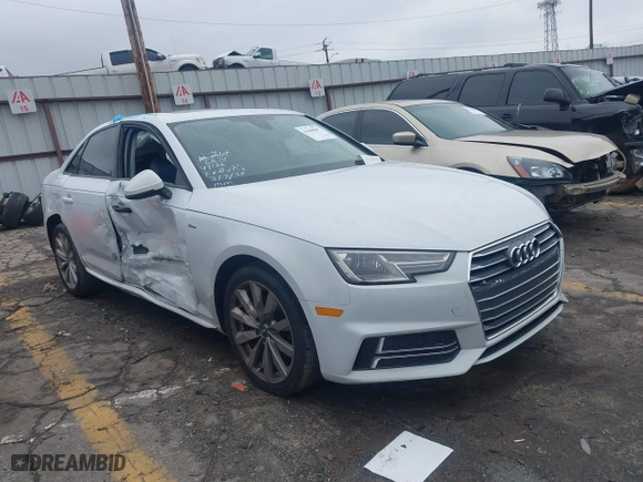 2018 Audi A4 Premium with VIN WAUKMAF47JN012032, listed as a IAAI auction lot 41600847 with 70,815 mi miles. Bid and sale history available at carsss.com. Image 1.