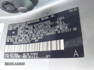2006 Toyota Sienna CE with VIN 5TDZA23C56S394137, listed as a IAAI auction lot 41868249 with 192,819 mi miles. Bid and sale history available at carsss.com. Image 9.