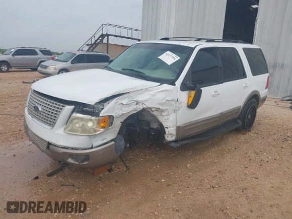 2003 Ford Expedition Eddie Bauer z VIN 1FMFU18L73LA67177, wystawiony jako IAAI lot #42137354 z przebiegiem 189 359 mil mil oraz . Historia ofert i sprzedaży dostępna na DreamBid. Obrazek 2.