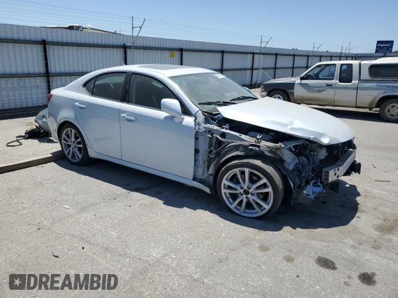 2007 Lexus IS 250 with VIN JTHBK262872031453, listed as a Copart auction lot 60713725 with 117,672 mi miles and Salvage title. Bid and sale history available at DreamBid. Image 4.