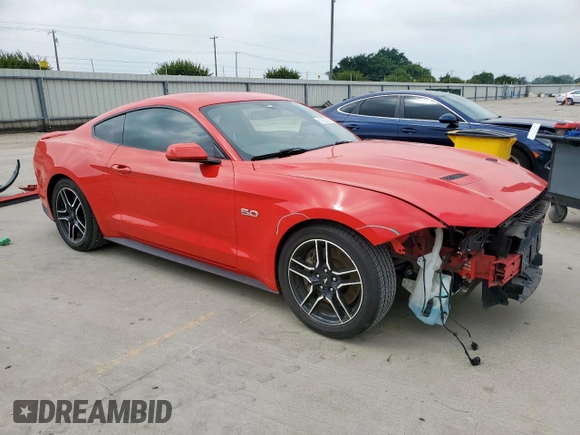 2019 Ford Mustang GT with VIN 1FA6P8CF4K5138091, listed as a Copart auction lot 57820625 with 41,810 mi miles and Salvage title. Bid and sale history available at DreamBid. Image 4.