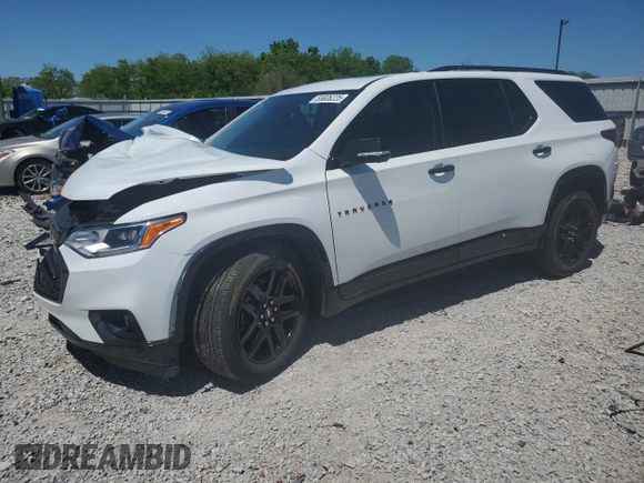 2020 Chevrolet Traverse Premier with VIN 1GNERKKW9LJ115307, listed as a Copart auction lot 55606225 with 70,847 mi miles and Salvage title. Bid and sale history available at DreamBid. Image 1.
