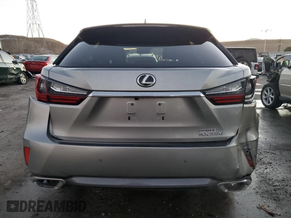 2017 Lexus RX 350 with VIN 2T2BZMCA8HC088173, listed as a Copart auction lot 83321354 with 113,988 mi miles and Salvage Title. Bid and sale history available at DreamBid. Image 6.