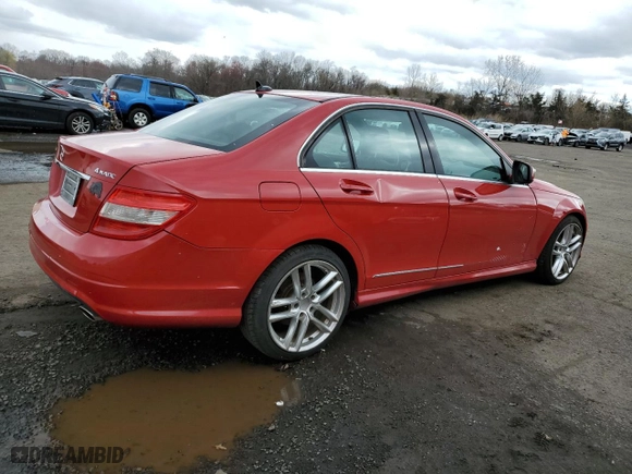 2008 Mercedes-Benz C-Class 3.0L Sport with VIN WDDGF81X68F101209, listed as a Copart auction lot 52173585 with 142,742 mi miles and Salvage Title. Bid and sale history available at carsss.com. Image 3.
