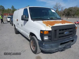 2009 Ford Econoline Cargo Commercial with VIN 1FTNE14W39DA31275, listed as a IAAI auction lot 41486746 with 206,526 mi miles and . Bid and sale history available at DreamBid. Image 1.