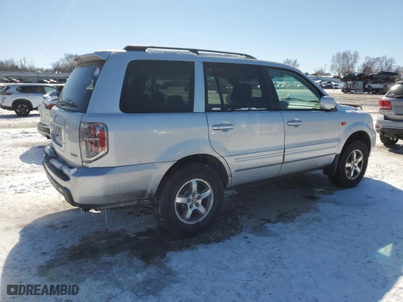 2008 Honda Pilot SE with VIN 5FNYF18348B053044, listed as a Copart auction lot 46153055 with 162,408 mi miles and Salvage Title. Bid and sale history available at carsss.com. Image 3.